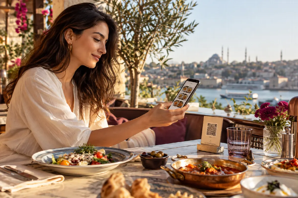 Sabit QR kod ve menü bağlantısı