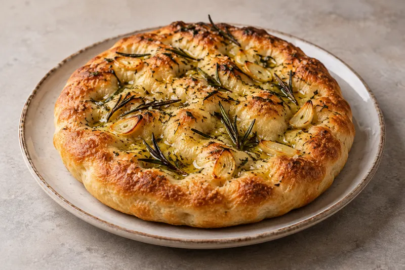Sarımsaklı & Otlu Focaccia